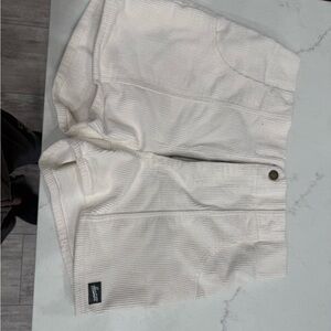 White Corduroy women’s Shorts